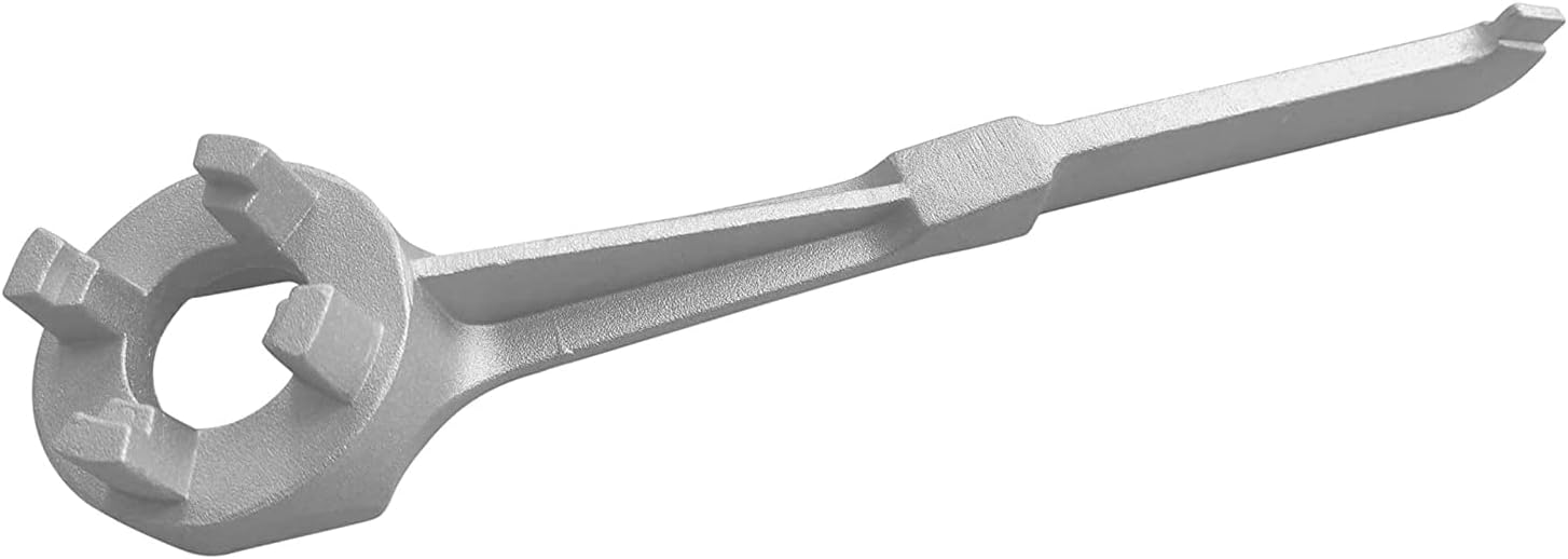 Llave Bung Llave de tambor de aluminio de galón, llave de tambor para abrir 10, 15, 20, 30, 50, 55 galones, llave de tambor de 55 galones, enchufe