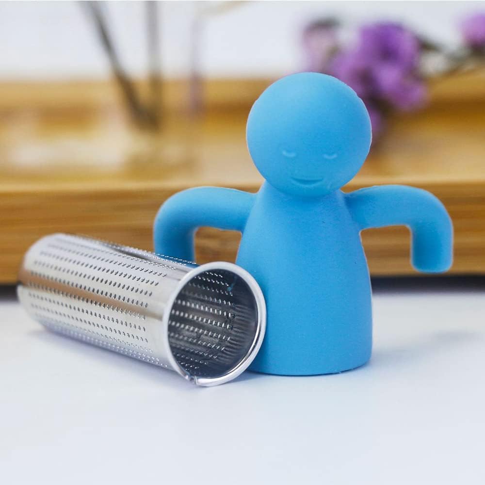 Juego de 3 coladores de té, difusor de té para té suelto, infusor de té de mango largo, tubo de té más empinado para té suelto