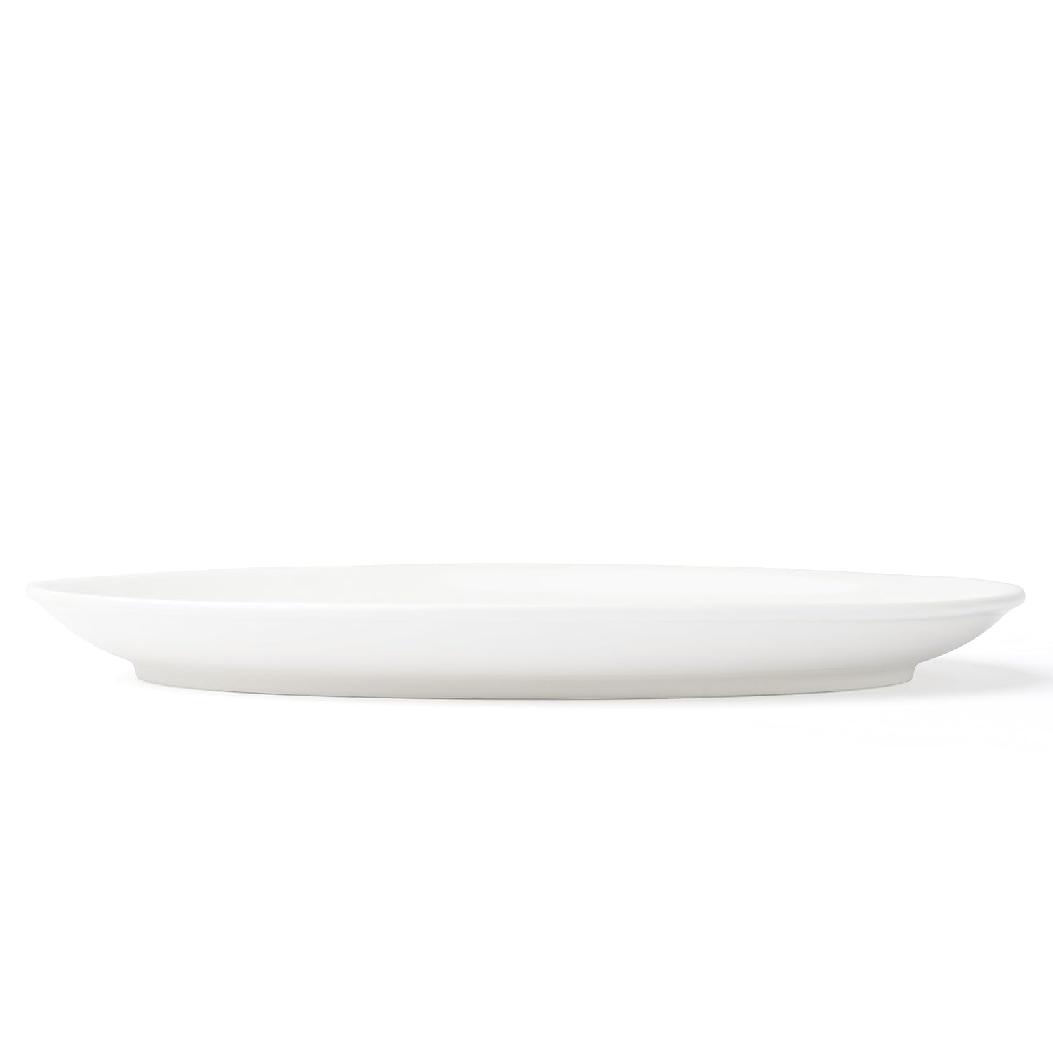 Browne Foodservice FOUNDATION – Juego de 12 platos de porcelana ovalados, 12 pulgadas, color blanco