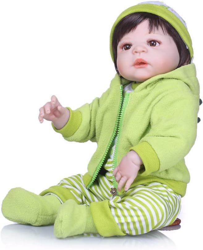 6 piezas de muñecas de bebé Babyfere Reborn ropa de dinosaurio verde para muñecas Reborn de 20 a 22 pulgadas