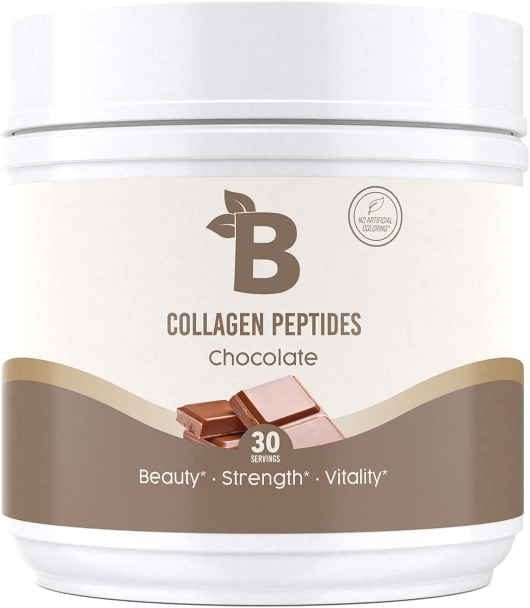 Bloom Nutrition Proteína en polvo de péptidos de colágeno hidrolizados alimentados con pasto con ácido hialurónico, apoyo inmunológico de vitamina