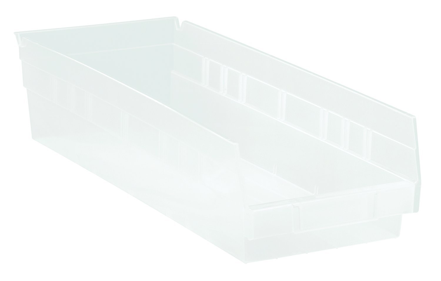 Quantum Storage Systems QSB108CL – Paquete de 10 contenedores de plástico colgantes de 4 pulgadas, 17-78 x 8-38 x 4 pulgadas, transparente