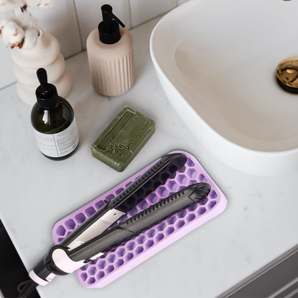 Almohadilla de silicona pequeña para rizador, alfombrilla de silicona más gruesa resistente al calor para herramientas para el cabello, herramienta