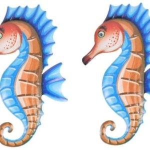 Garneck 4pcs wall hanging sea horse figurine nautical wall sculpture seahorse wall decorations decorative wall art metal household decor Metal Craft Garneck 4pcs wall hanging sea horse figurine nautical wall sculpture seahorse wall decorations decorative wall art metal household decor Metal Craft