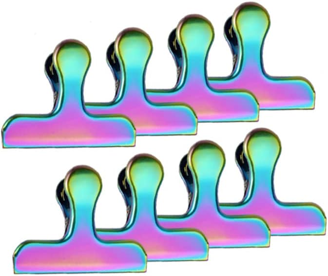 Clips de bolsa de chip grandes de acero inoxidable negro hermético (EYJZ-6)