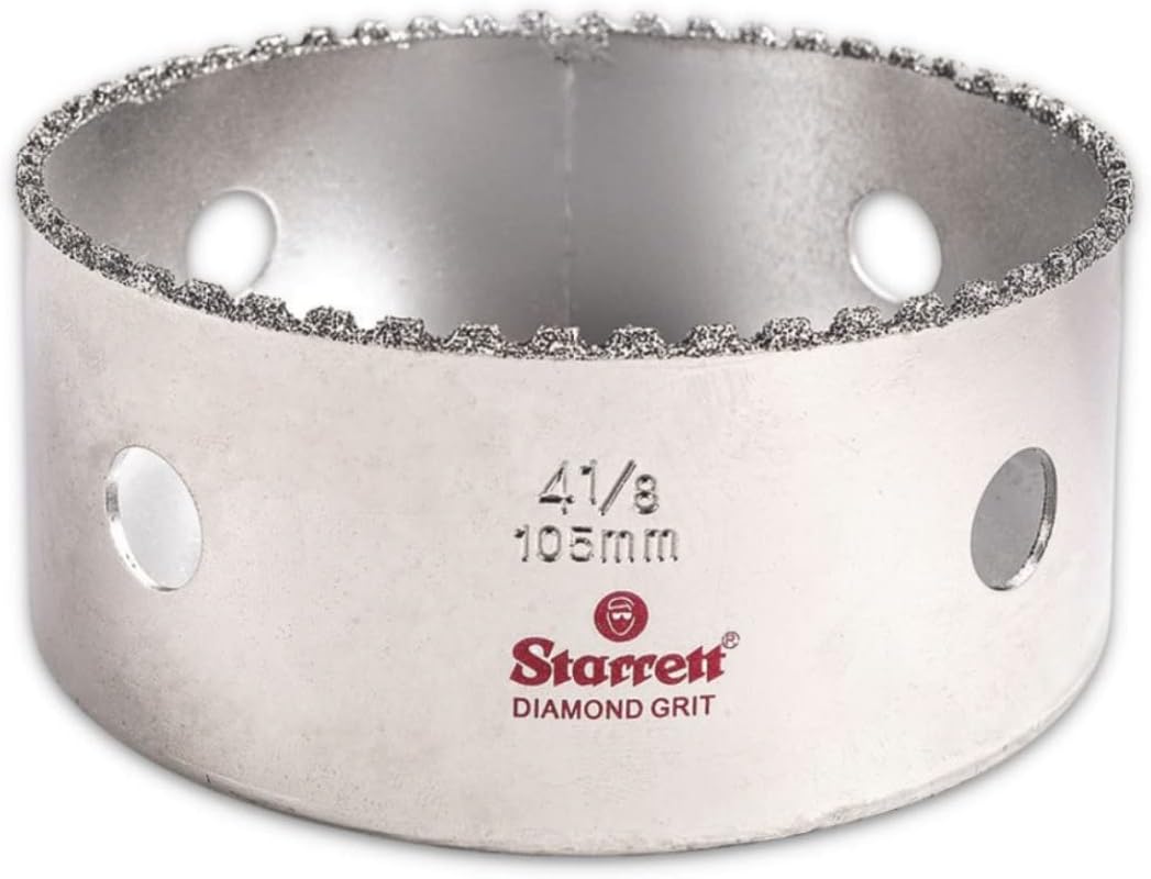 Starrett Sierra de agujero de grano de diamante, ideal para perforar agujeros de diámetro pequeño, diámetro de 4-18 pulgadas, profundidad de corte
