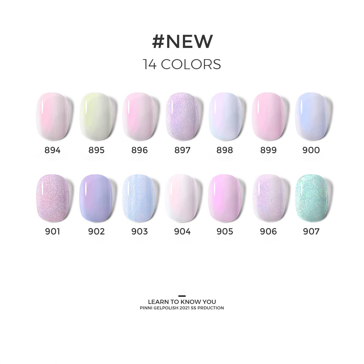 PINNI – Kit de esmalte de uñas de gel brillante, esmalte de uñas de gel con brillantina, esmalte de uñas de gel semipermanente UV, esmalte de uñas
