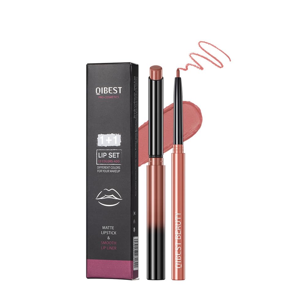 Juego de delineador de labios y lápiz labial, delineadores de labios, lápiz labial mate y juego de lápiz labial de terciopelo, juego de delineadores