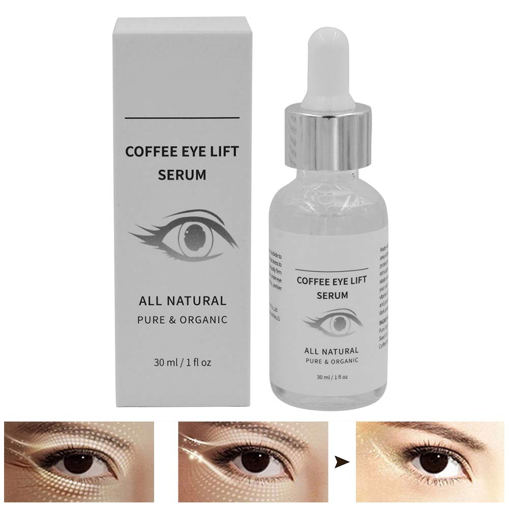 Cafeína Cuidado de los Ojos Suero Círculo Oscuro Eliminación Ojo Bolsa Reafirmante Suave 1.0 fl oz Repone Nutrientes Textura Ligera