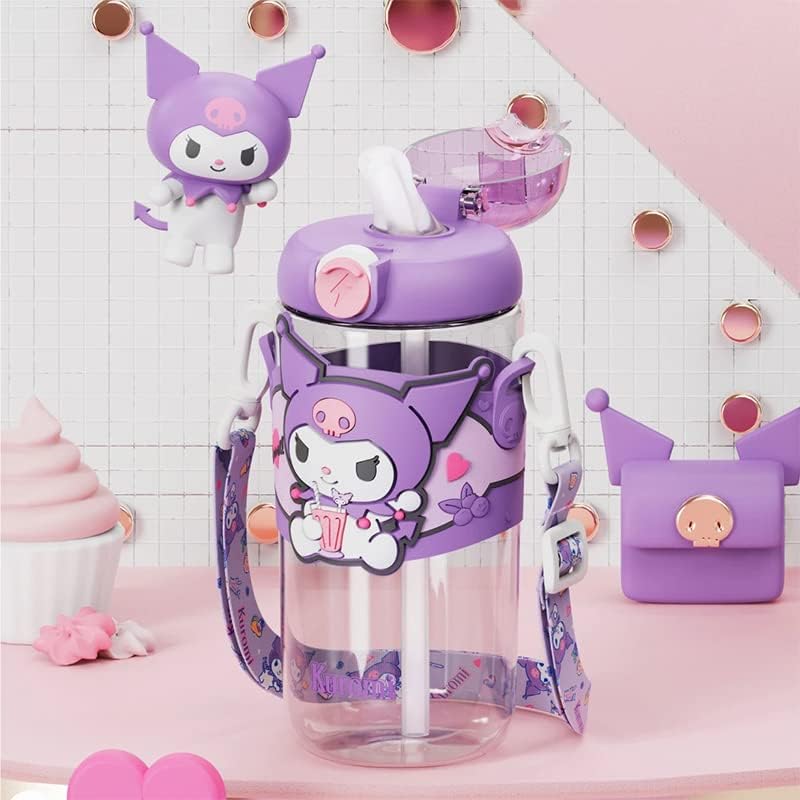 Botella de agua de anime para mujeres y niñas, bonita taza de agua aislada, copa deportiva, escuela, al aire libre, viajes, regalo de cumpleaños,
