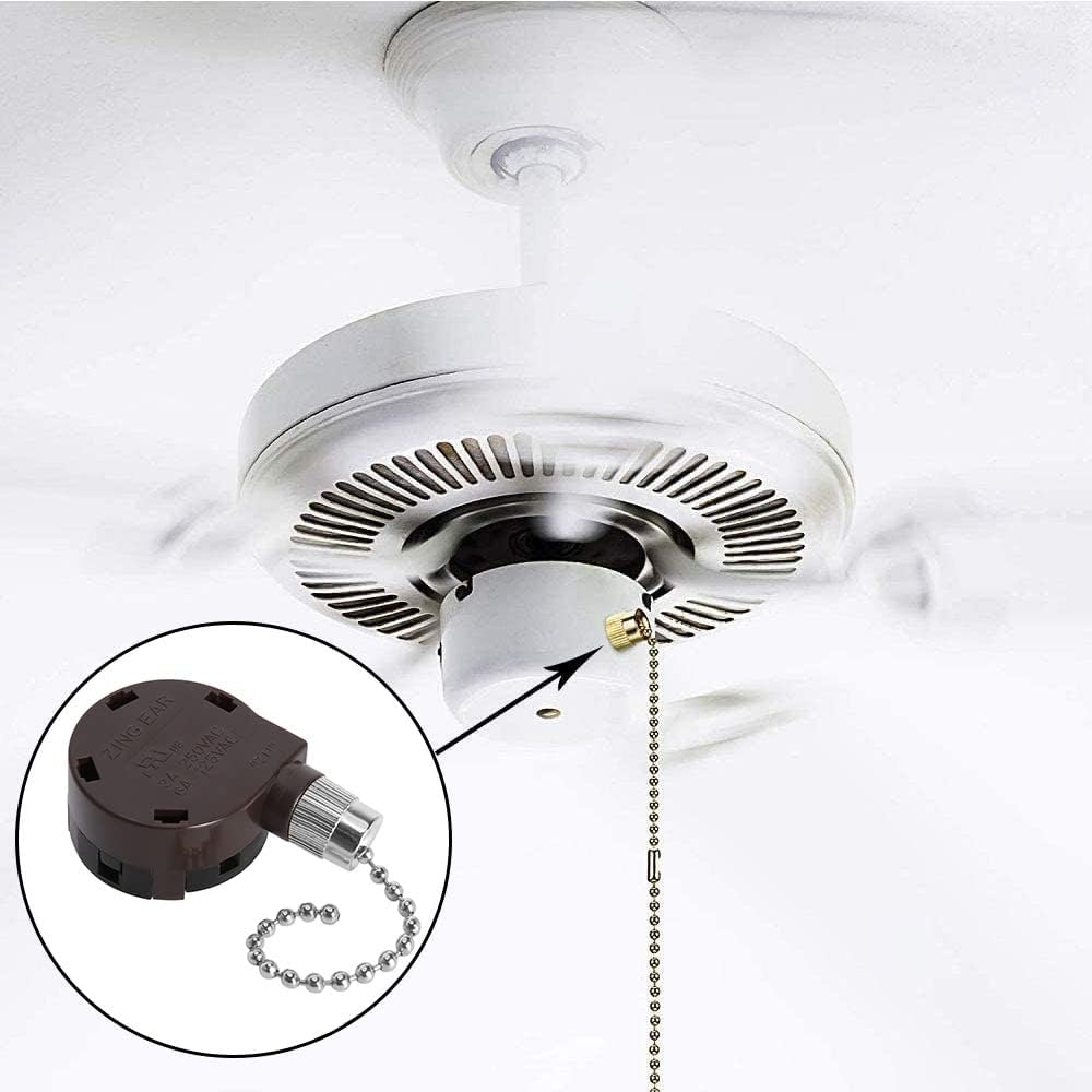 Zing Ear ZE-268S5 – Interruptor de ventilador de techo de 4 velocidades, 5 cables, control de velocidad de repuesto, compatible con ventilador de