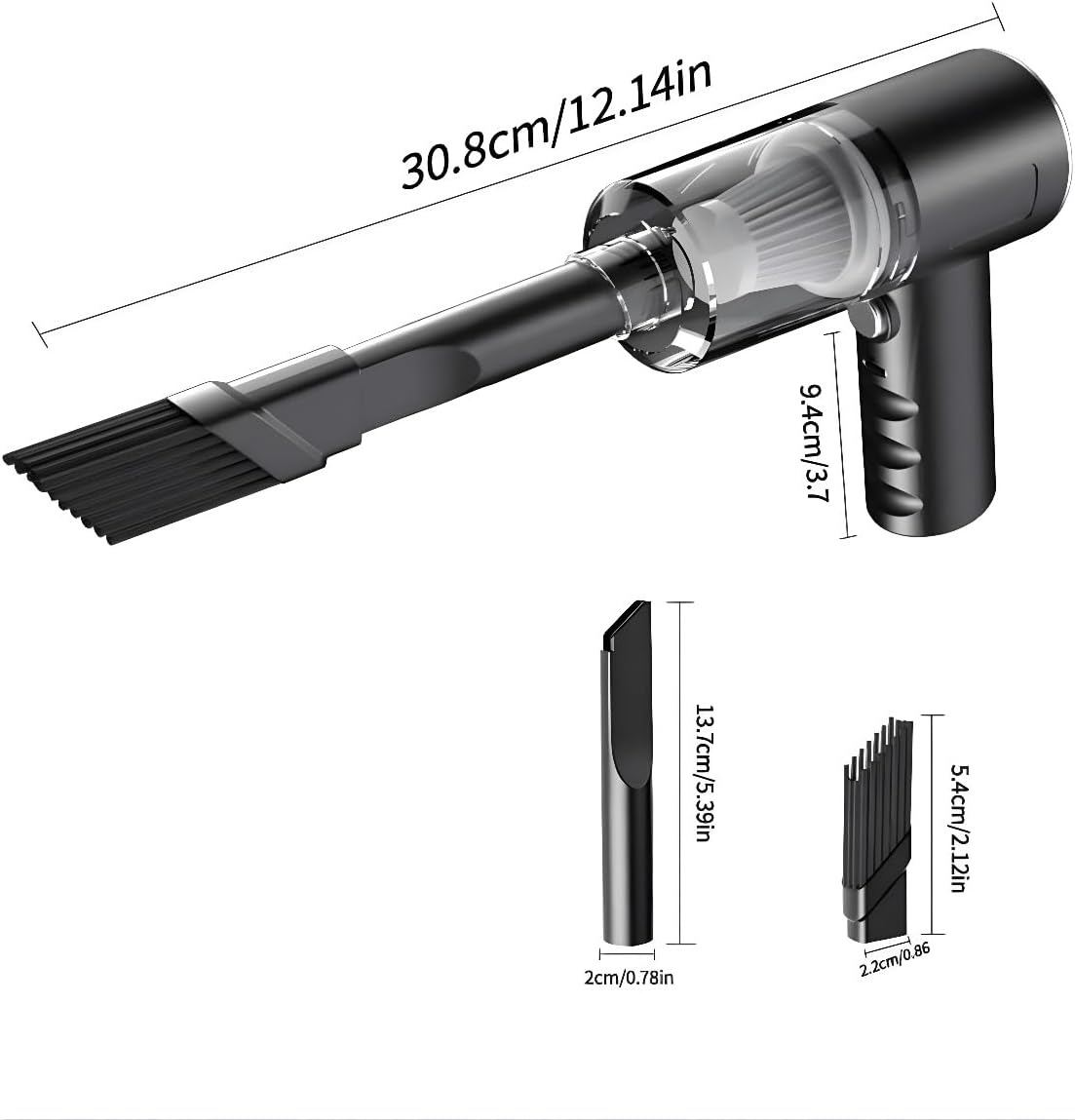 Wixann Aspiradora de mano, 12000 Pa Aspiradora de coche de alta potencia, 4000 mAh Aspiradora de coche portátil, Aspiradora de mano de 120 W sin