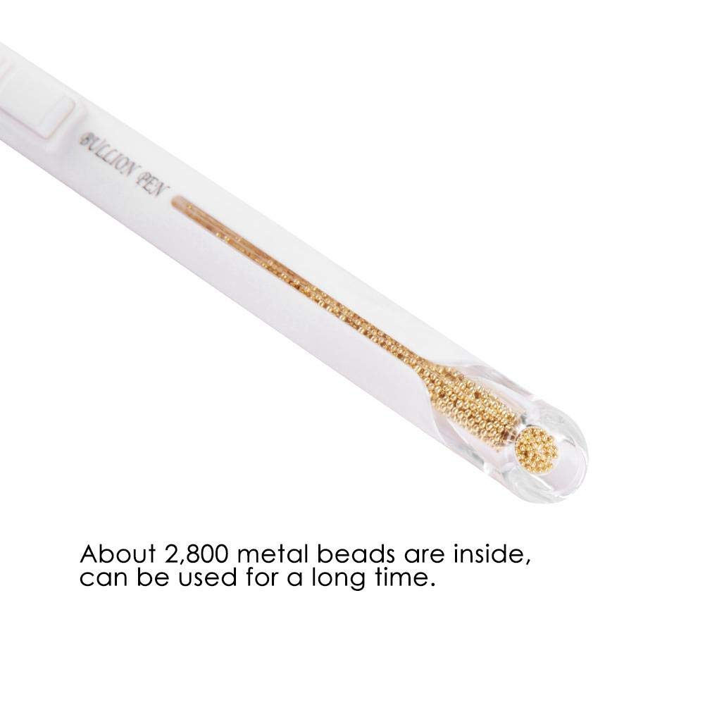 Sonew Bolígrafo de lingote de arte de uñas, cuentas de metal, pintura y dibujo, decoración de manicura, alrededor de 2,800 bolas de metal