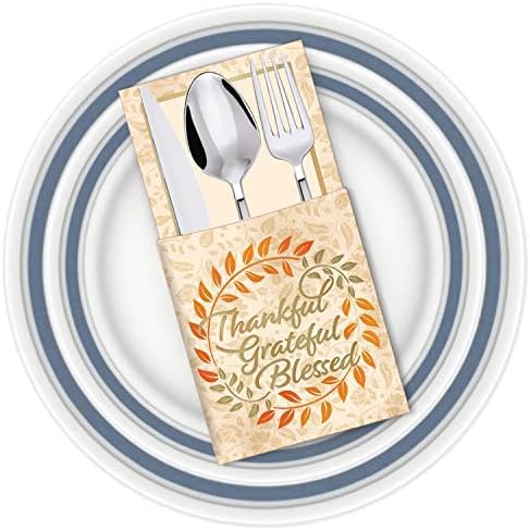 JOYIN 36 cubiertos de pavo de Acción de Gracias decorativos de papel de aluminio dorado para otoño, cosecha, fiesta, suministros de decoración de