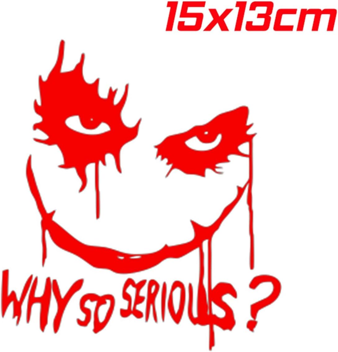 Calcomanías de líneas de película Why So Serious Joker Calcomanías de automóvil, decoraciones de Halloween, calcomanías personalizadas para