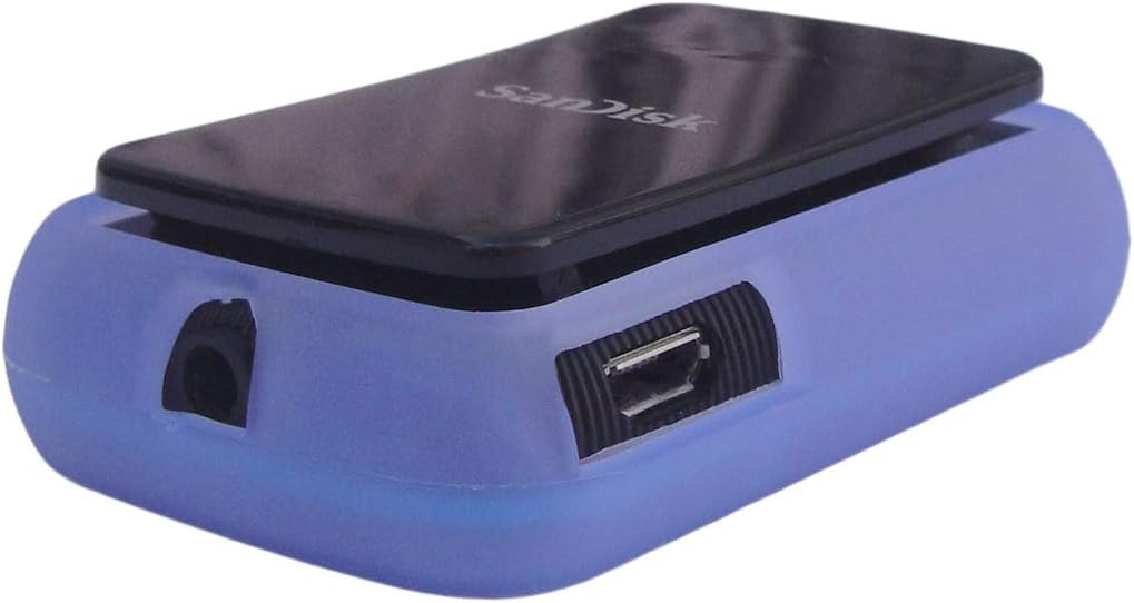 Funda protectora de TPU para Sandisk Clip Sport Go (SDMX30) MP3 Player 2019 Release (azul claro)