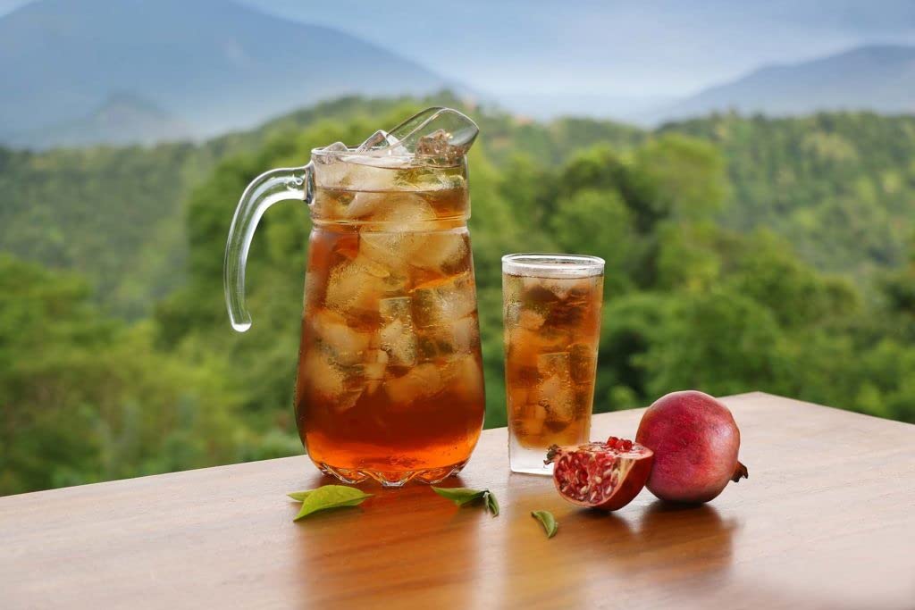 Walters Bay Té helado de granada de arándanos, 18 unidades, bolsas de té de tamaño de galón, té negro de Ceilán, sin azúcar, sabor a granada de