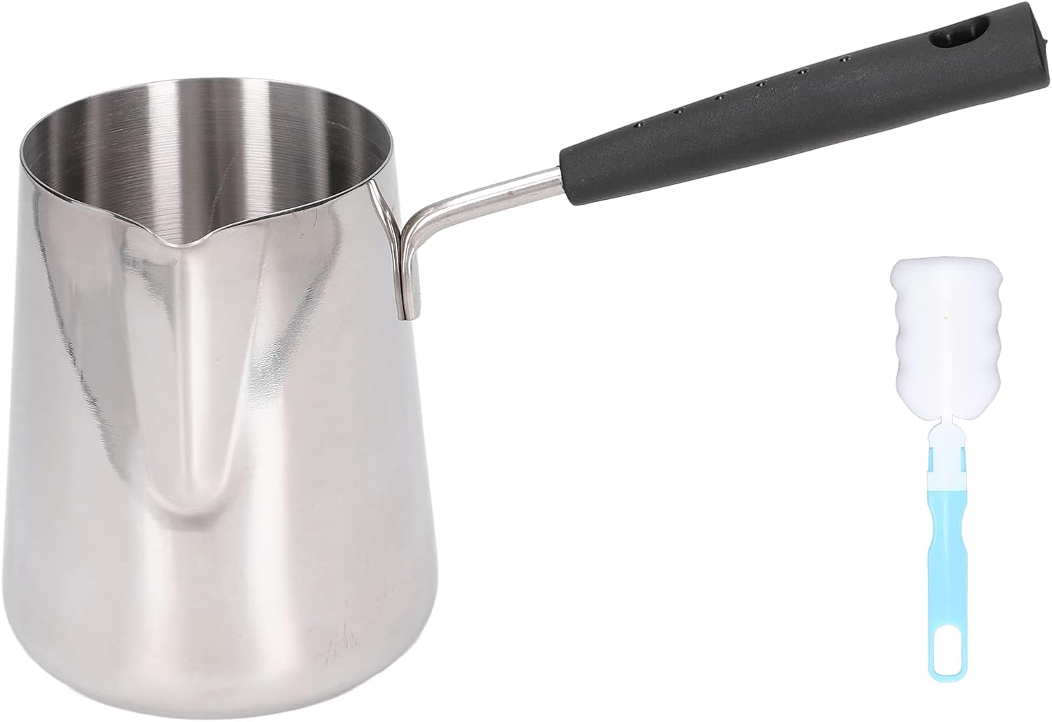 Cafetera turca, calentador de leche de acero inoxidable, mini cacerola con mango resistente al calor, olla de fusión de chocolate para estufa, 20