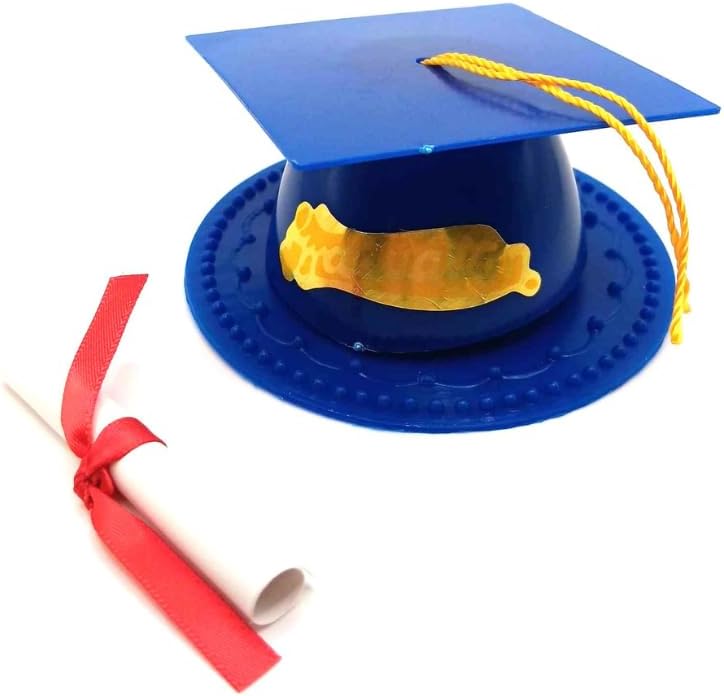Oasis Supply Tapa de graduación para pastel con diploma, azul