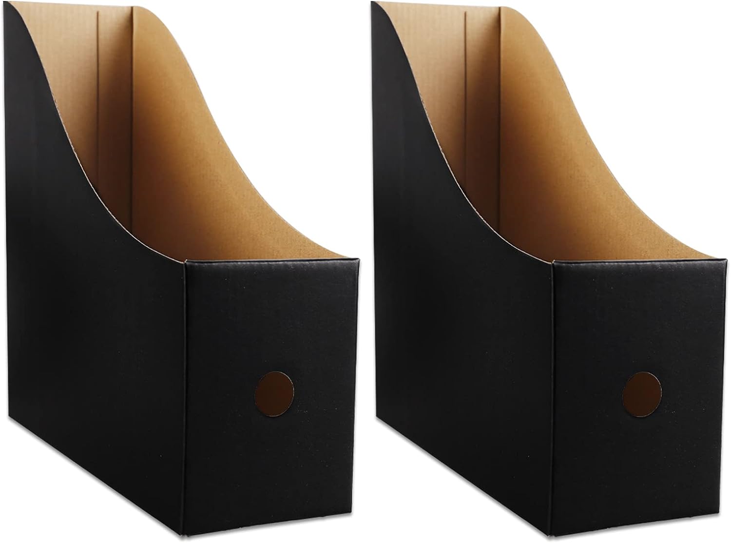 Limitliho Black Magazine Holde (paquete de 2), soporte para archivador de revistas para el hogar, oficina, escritorio, 10.6 pulgadas de alto x 10.2