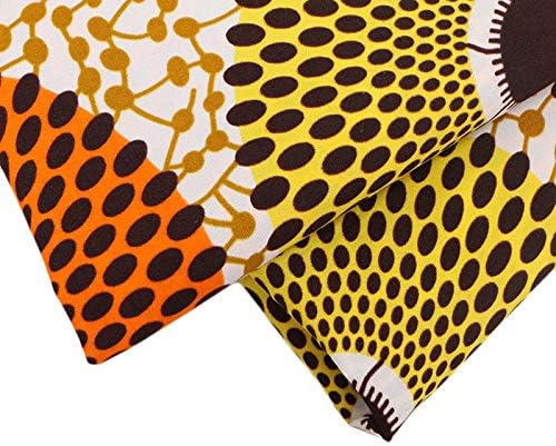 Tela africana de Ankara de poliéster de impresión de cera de tela 6 yardas de tela africana para vestido de fiesta PL536