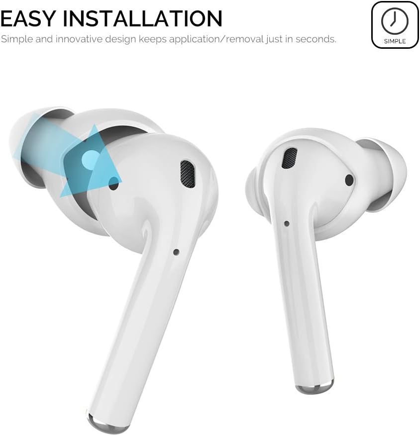 AhaStyle – 3 pares de almohadillas de silicona antideslizantes para audífonos compatibles con Apple AirPods 2 y 1 o EarPods, No se ajustan a la