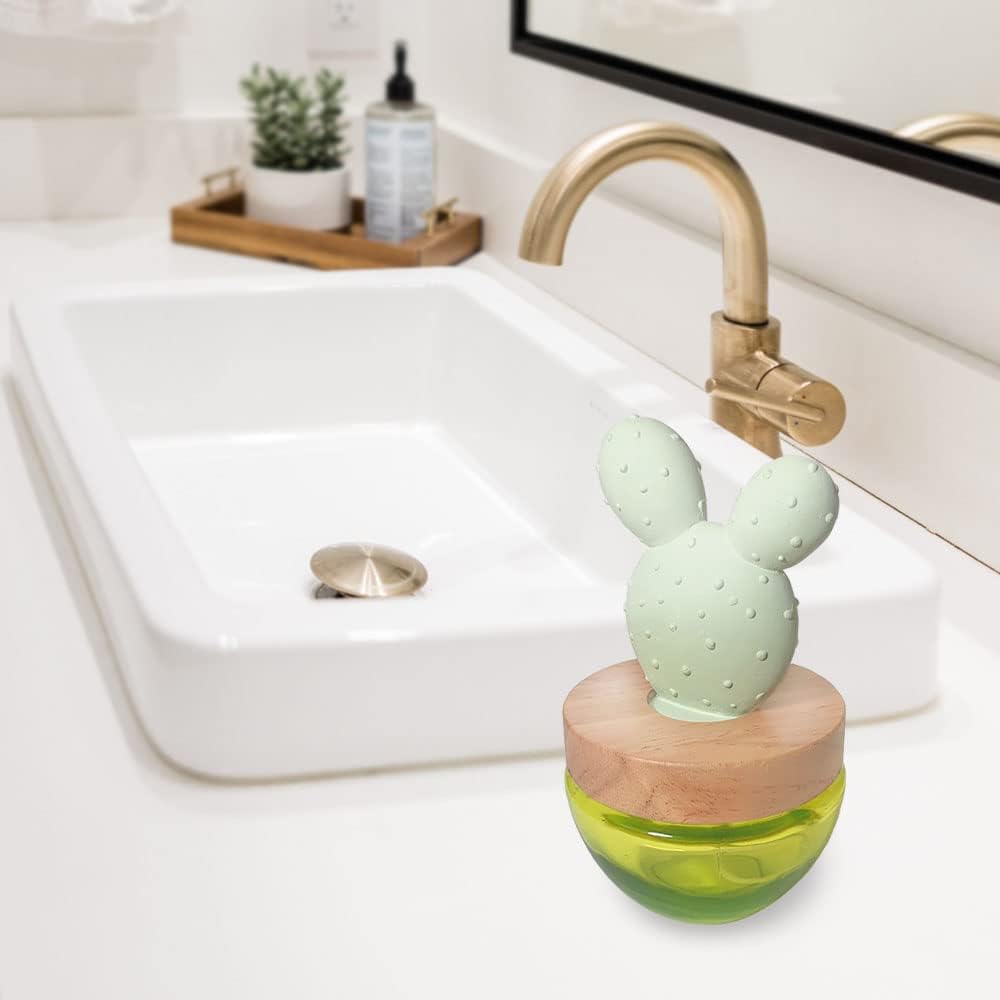 Difusor de aceite de cactus, con orejas de yeso y conejo, difusor de aroma para fragancias, hogares, salas de estar, baño, oficina, decoración de