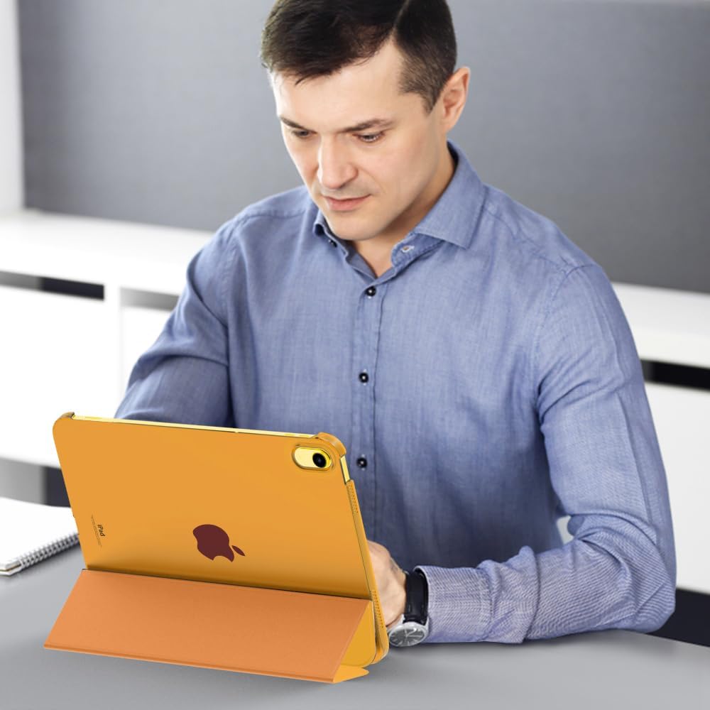MoKo Funda para iPad de 10. generación 2022, delgada, de policarbonato duro, translúcida, carcasa trasera para iPad de 10.9 pulgadas 2022,