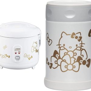 Zojirushi NS-RPC10KTWA – Olla arrocera y calentador automático, 5.5 tazas, blanco y tarro de alimentos de acero inoxidable SW-EAE50KTWA, 17 onzas, Zojirushi NS-RPC10KTWA – Olla arrocera y calentador automático, 5.5 tazas, blanco y tarro de alimentos de acero inoxidable SW-EAE50KTWA, 17 onzas,