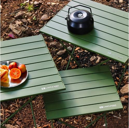 VENS LUEE Mesa plegable portátil al aire libre Mesa de barbacoa de aluminio Mesa de picnic Mesa de aluminio autoconducido Camping Placa de aluminio