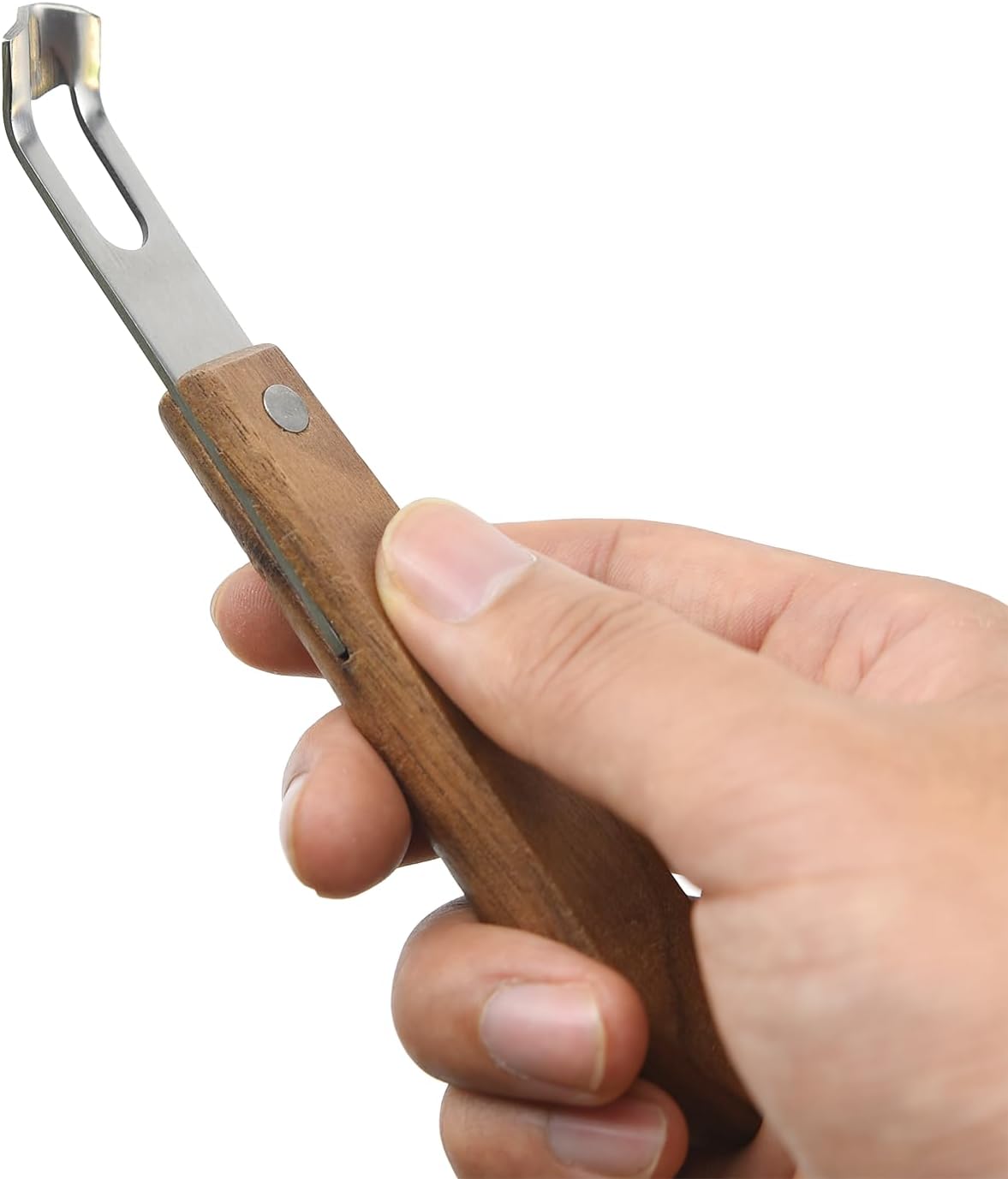 Cuchillo de canal, herramienta de pelador de limón, pelador de madera y acero inoxidable, herramienta de pelador de cáscara de limón ultra afilada,