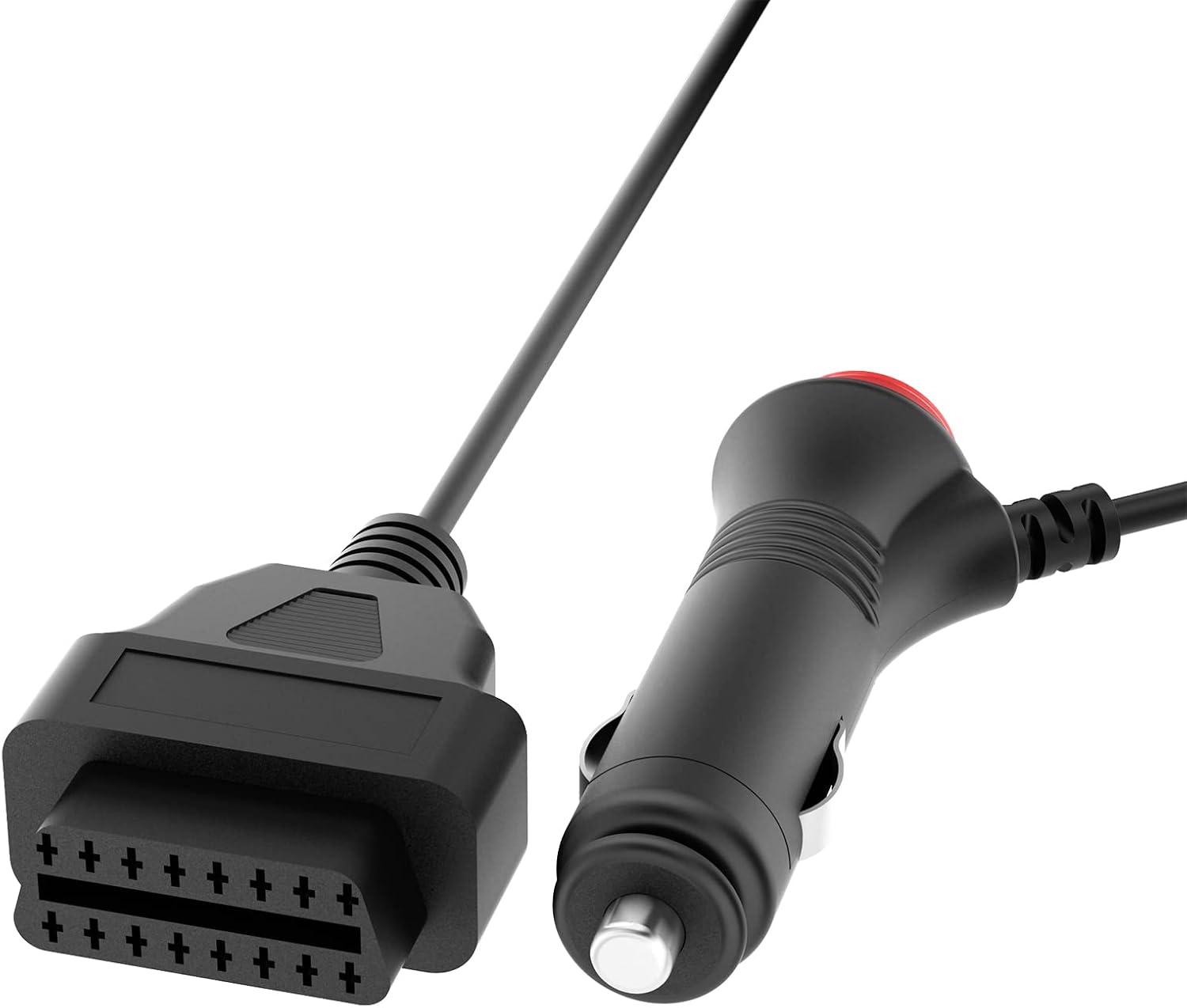 Encendedor con botón de interruptor a OBD2 16Pin conector hembra ECU Cable 12V DC Fuente de alimentación (1M3.3ft) Cambiar encendedor de cigarrillos