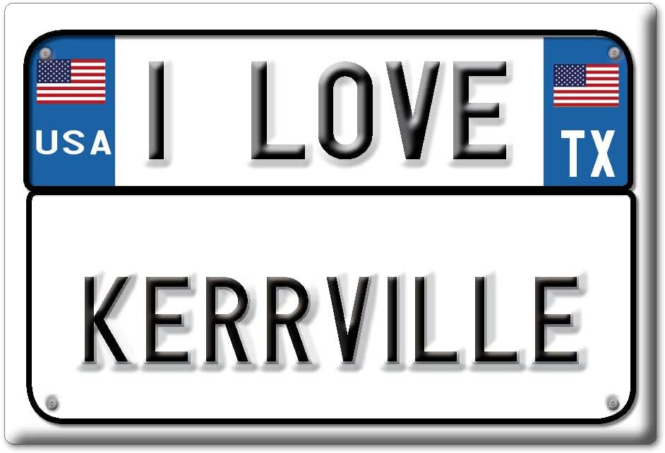 KERRVILLE IMÁN DE FRIGORÍFICO TEXAS (TX) IMANES USA SOUVENIR I LOVE GIFT (Var. TARGA)