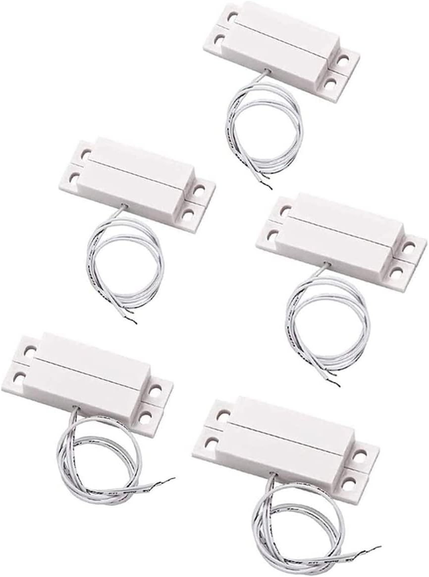 MC-32 NC – Sensor de contacto para puerta de ventana de seguridad con cable de montaje en superficie, interruptor magnético de lengüeta, para