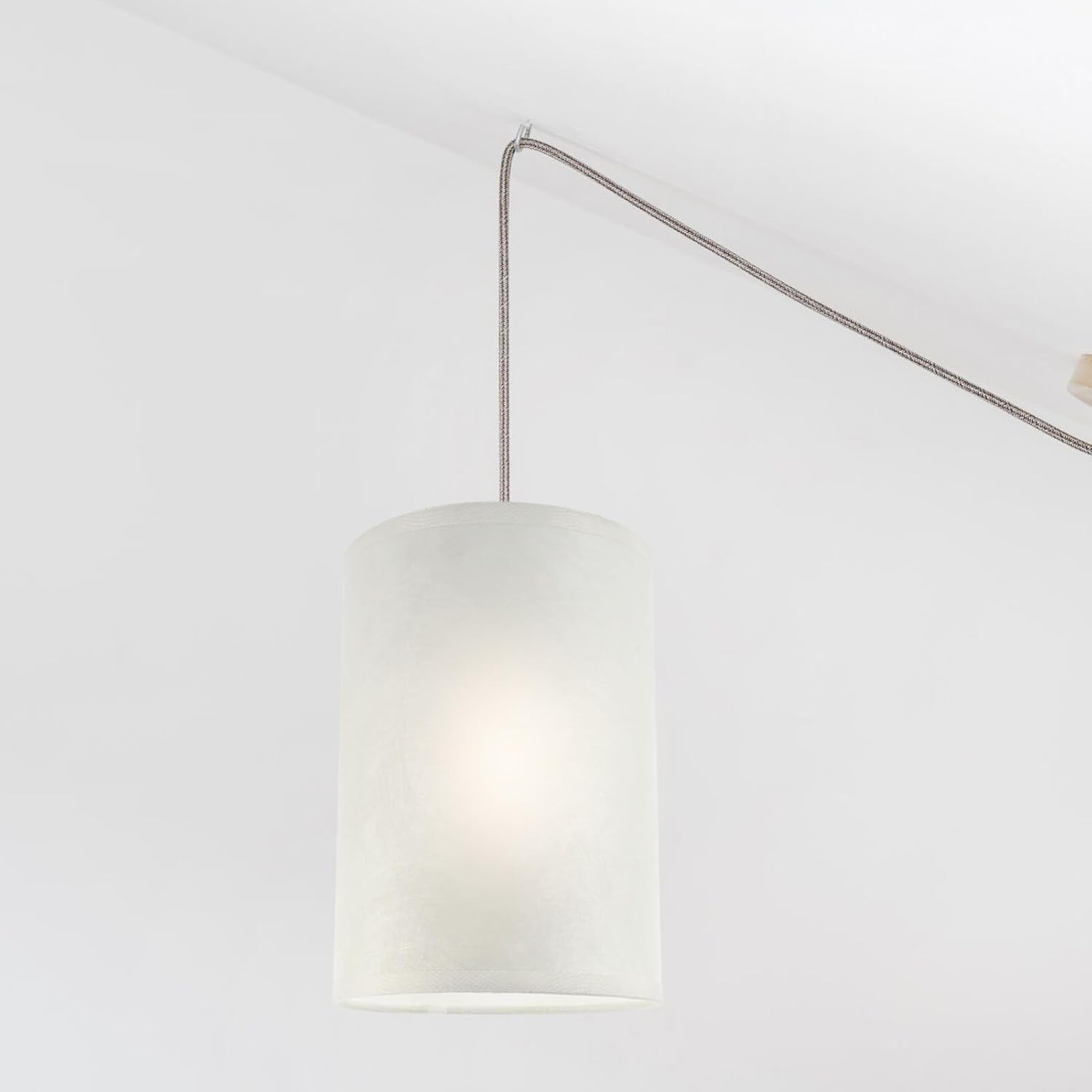Housoutil Máscara de seguridad rectangular blanca de metal con pantalla de lámpara