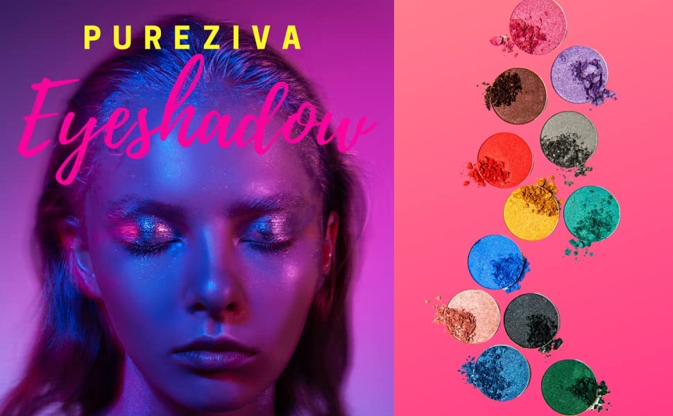 Sombra de ojos vegana vegana con polvo metálico brillante y morado violeta, color borgoña, sin talco, parabenos ni crueldad
