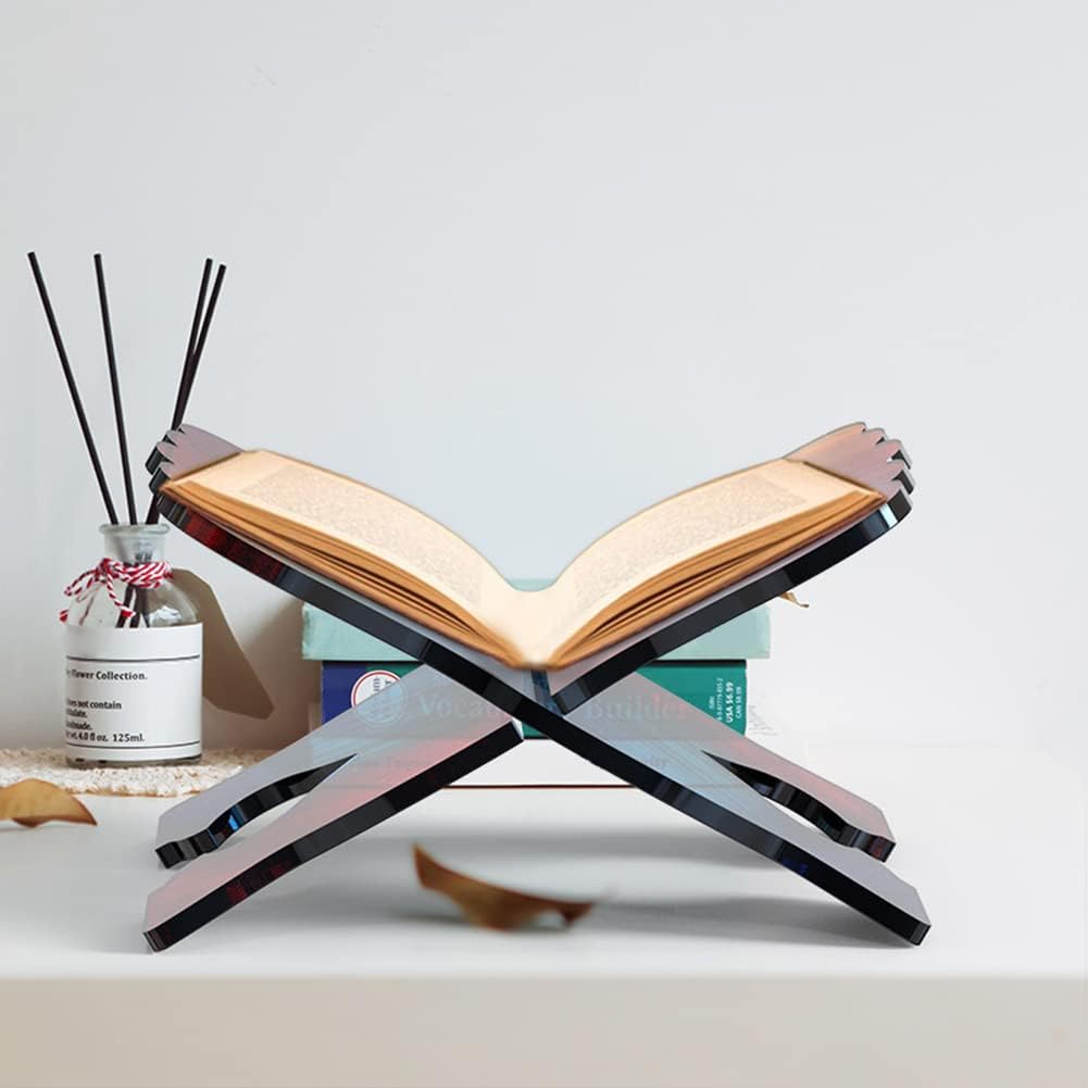 ikasus Molde de silicona para soporte de libros, moldes de fundición de resina, para música y estantería, molde de silicona para libro de lectura,
