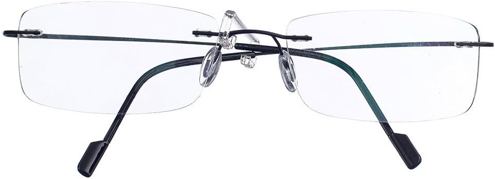 Rongchy Gafas de lectura sin montura de trabajo 100% de titanio, superligeras, +2.50 fuerzas