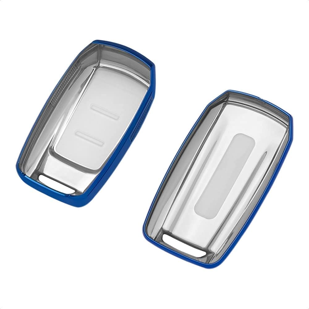 TANGSEN Funda para llavero inteligente, funda protectora de TPU azul compatible con Jeep Chrysler Dodge 2019 2020 2021 RAM 1500, 2500, 3500, 4500,