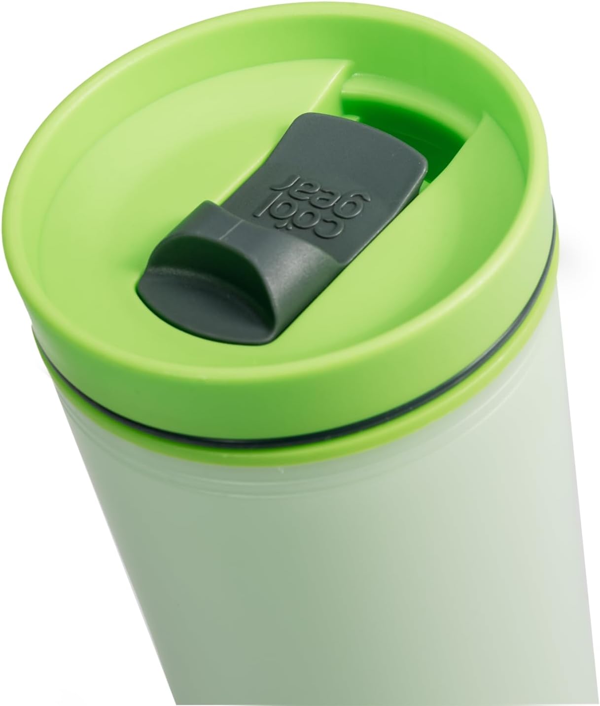 COOL GEAR Paquete de 2 tazas de viaje de café Sumatra de 16 onzas con tapa deslizante resistente a derrames  Vaso de color reutilizable – RosaVerde