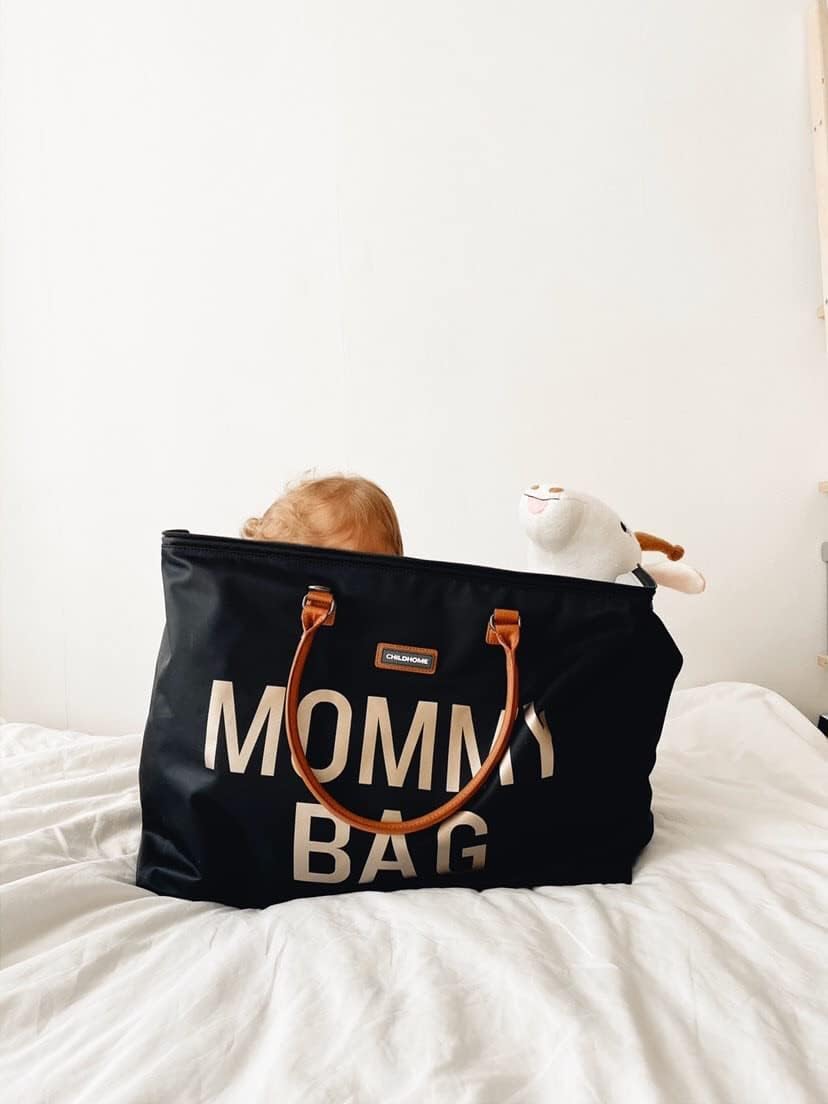 Childhome The Original Mommy Bag, Bolsa de pañales para bebé grande, Bolsa de hospital de mamá, Bolsa de mano grande, Bolsa de viaje para mamá,