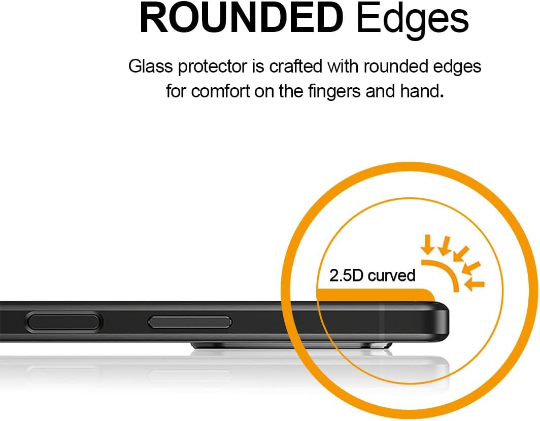 Supershieldz Protector de pantalla de vidrio templado diseñado para Sony (Xperia 5 V), antiarañazos, sin burbujas