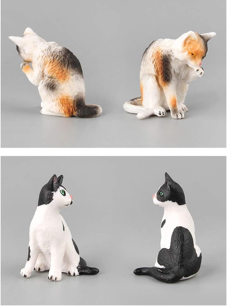 5 piezas de lindo gato en miniatura de hadas, jardín, terrario, decoración de plantas, bonsái, manualidades, 5 estilos