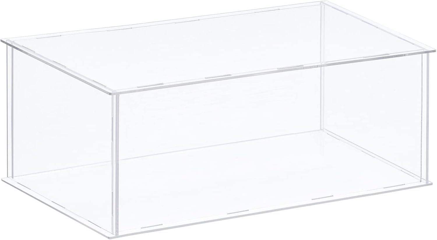 MECCANIXITY Vitrina de acrílico Caja de plástico transparente montar escaparate a prueba de polvo 16x14x8 pulgadas para artículos coleccionables