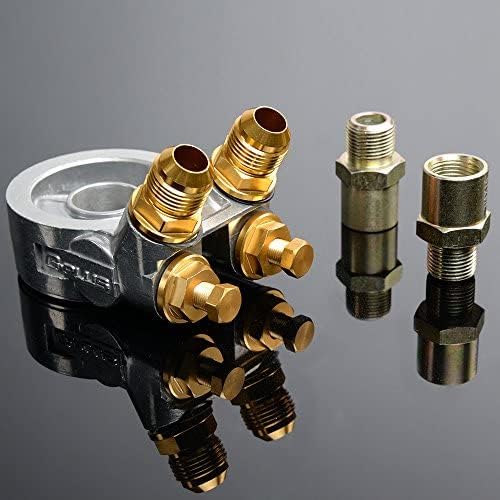 PIT66 Adaptador de termostato AN10 de 19 filas para transmisión de motor, kit de enfriador de aceite universal