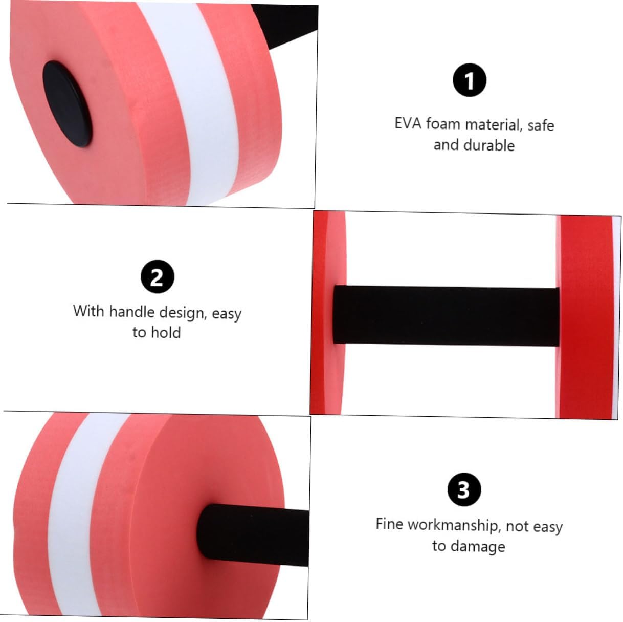 Abaodam 4 mancuernas para ejercicio acuático, mancuernas de piscina, mancuernas de peso, mancuernas y accesorios deportivos para piscina