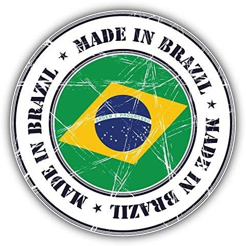 Made in Brazil Grunge Flag Stamp Art Decor Sticker for Scrapbooking, Calendars, Arts, Kids DIY Crafts, Album, Bullet Journals 50 Pack