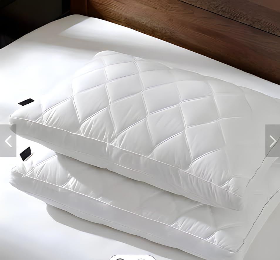 Almohada transpirable de 1 cama para dormir, almohada de dormir con relleno de microfibra y funda de algodón suave, almohada para dormir boca atrás
