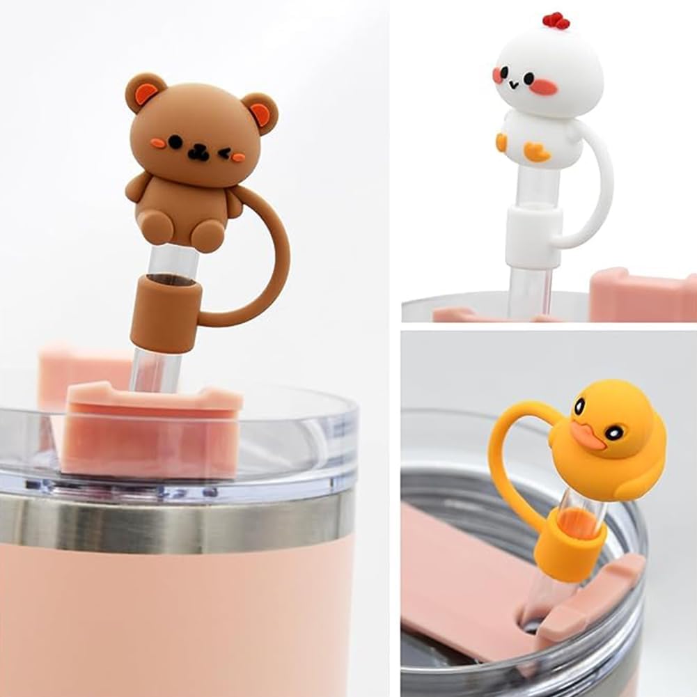 Tapa de popote para copa Stanley, cubierta de popote de silicona compatible con vaso de 30 y 40 onzas con asa, tapas de puntas de popote
