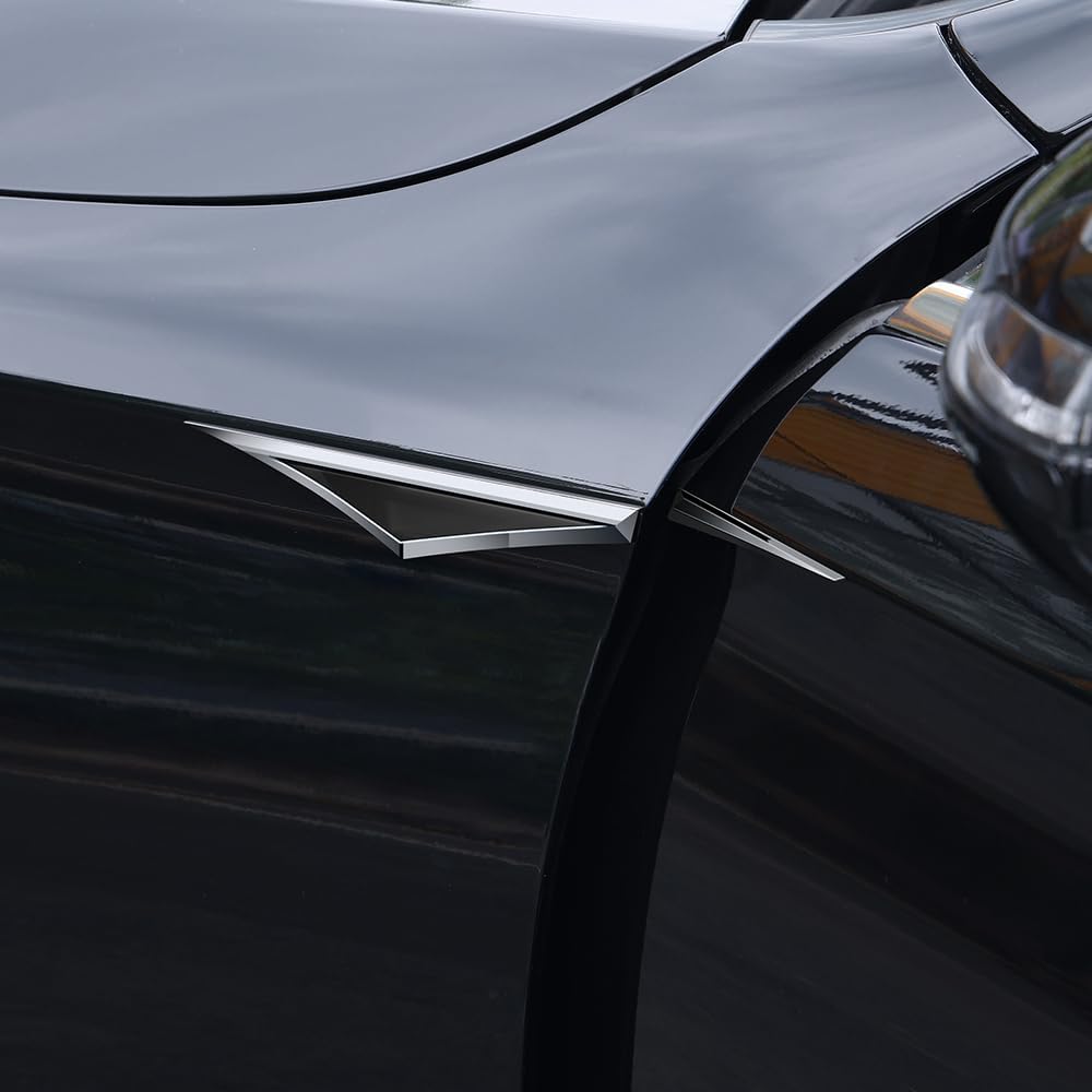 Par de accesorios de metal 3D para automóvil para puertas laterales, hoja de calcomanías para coche, guardabarros de coche, emblema de ala lateral,